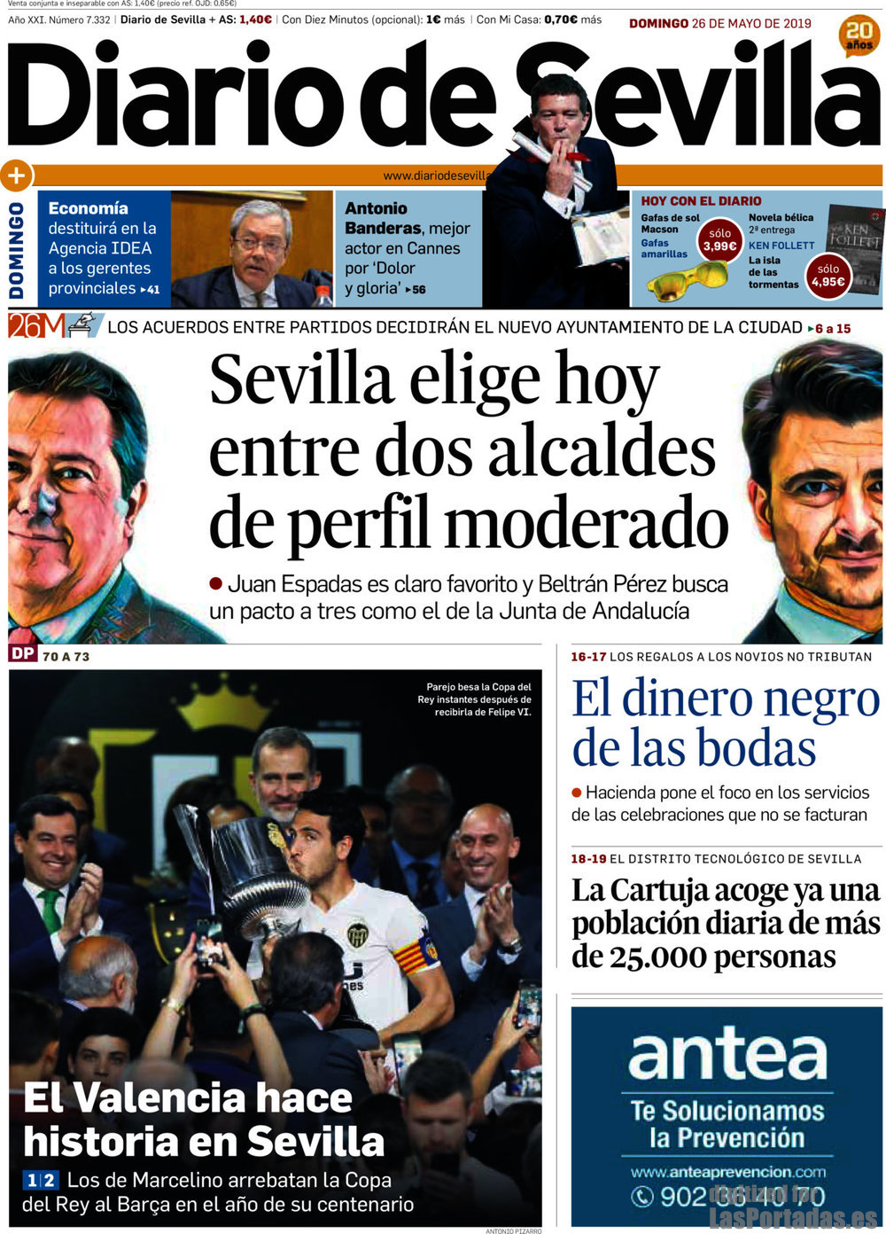 Portada Del Diario De Sevilla Del Día 26/05/2019 – News Europa