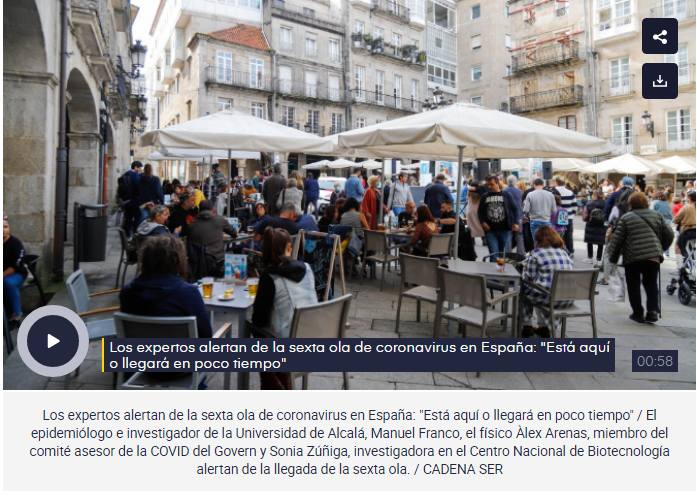 Los expertos alertan de la sexta ola de coronavirus en España: "Está ...