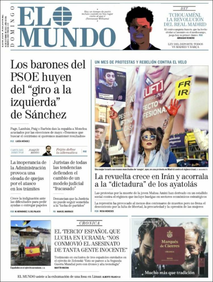 Portada Del Diario El Mundo Del Día 16102022 News Europa 3504