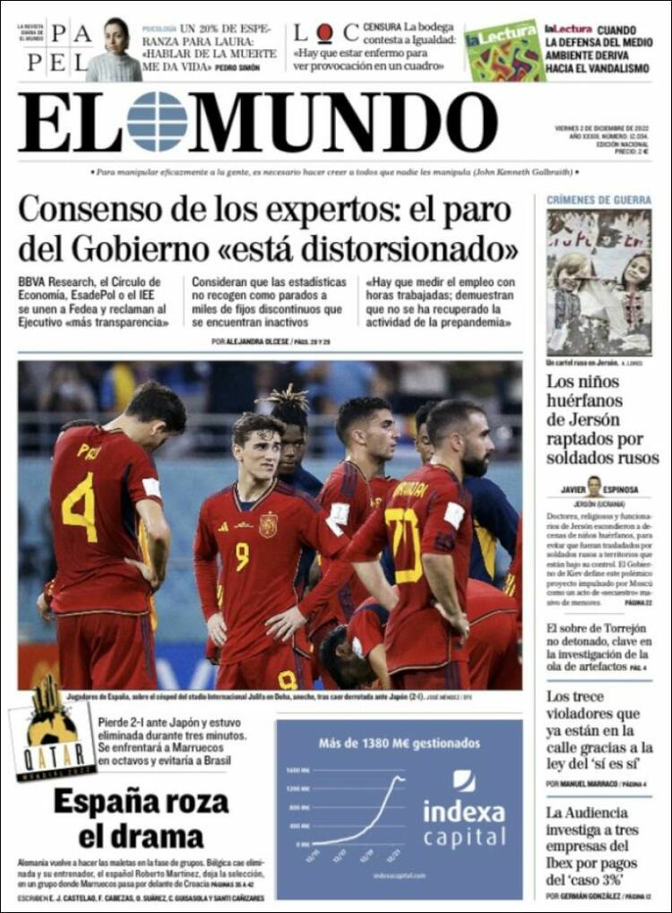 Portada Del Diario El Mundo Del Día 2122022 News Europa 6618