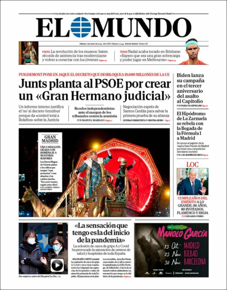 Portada Del Diario El Mundo Del Día 6012024 News Europa 4098